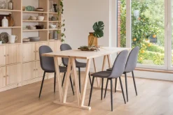 Pied de table 75x64x5,8 cm en pin massif - 2 positions