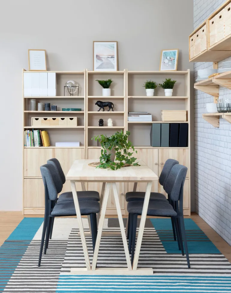 Pied de table 75x64x5,8 cm en pin massif - 2 positions