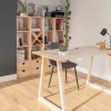 Pied de table 75x64x5,8 cm en pin massif - 4 positions