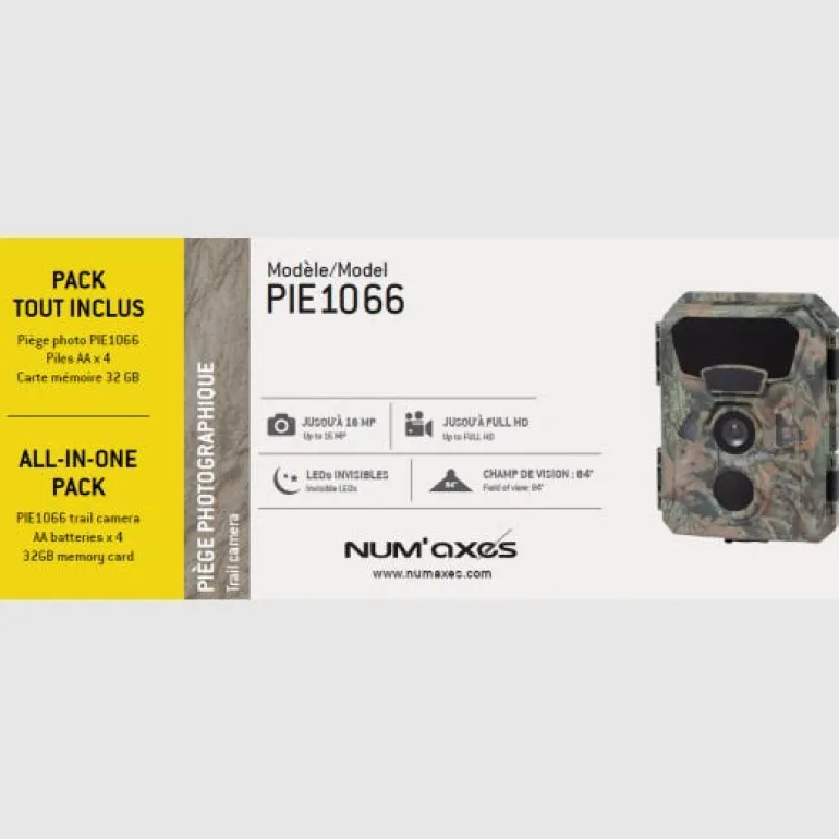 Piège photographique PIE1066 pack (4 piles + 1 carte 32 GB)