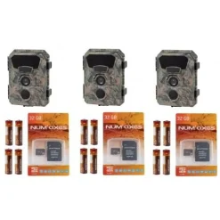 Piège photographique PIE1066 (x3 + 12 piles + 3 cartes 32GB)
