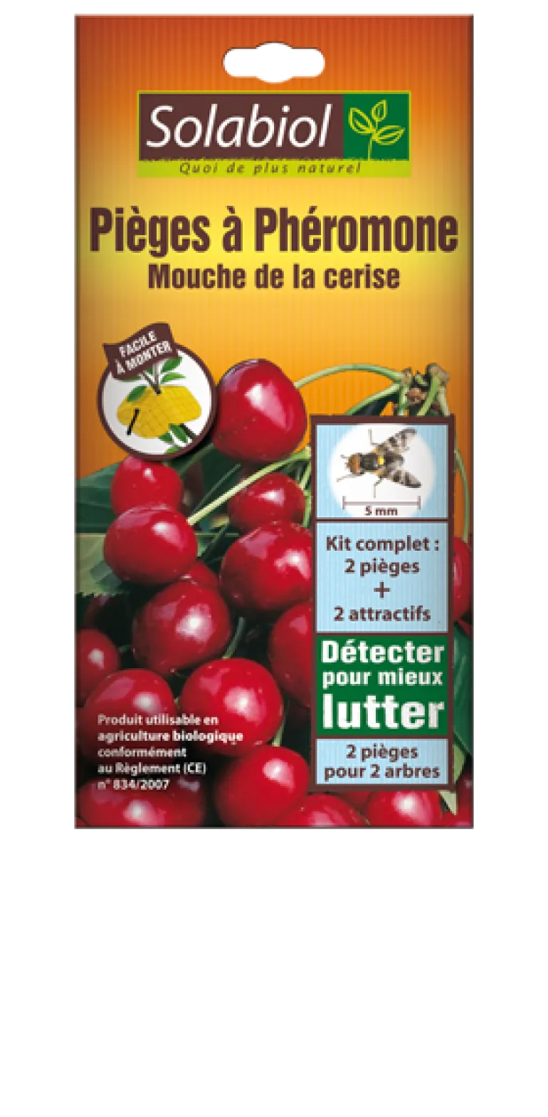 Piège à phéromone contre mouche de la cerise (2 pièges)