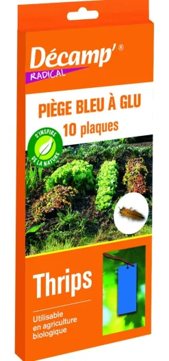 Piège plaque à glu bleu pour lutter contre les thrips (10)
