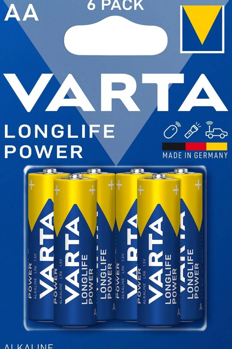Pile alcaline Longlife Power AA (x6) VARTA