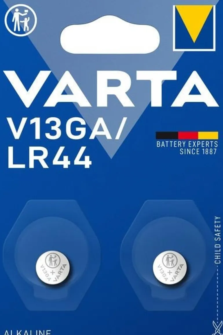 Pile électronique alcaline V13GA/LR44 (x2) VARTA