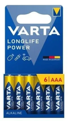 Pile Longlife Power AAA - LR03 (x6) VARTA