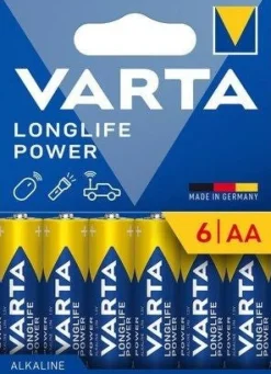 Pile Longlife Power AA - LR06 (x6) VARTA