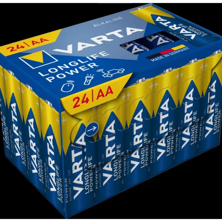 Piles alcalines LR6 AA Longlife Power (x24) VARTA