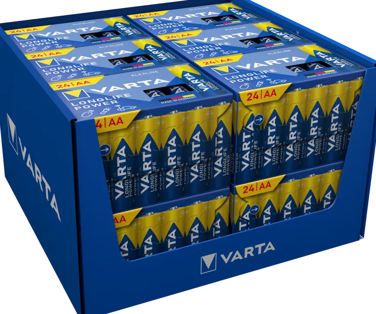 Piles alcalines LR6 AA Longlife Power (x24) VARTA