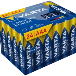 Piles alcalines LR03 Longlife Power (x24) VARTA