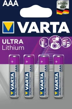 Piles ultra Lithium AAA (x4) VARTA