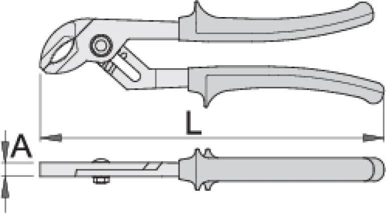 Pince multiprise double cannelure 180 mm UNIOR