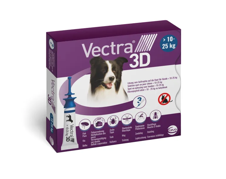 Pipette antiparasitaire chien M 10 à 25 kg (x3) VECTRA 3D