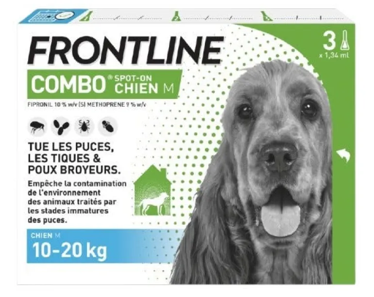 Pipette Combo pour chien M de 10 à 20kg (x3) FRONTLINE