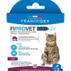 Pipettes Spot on pour chat Fiprovet duo 50/60mg (0,5 ml x 2)