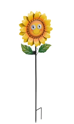 Pique décorative solaire Tournesol souriant