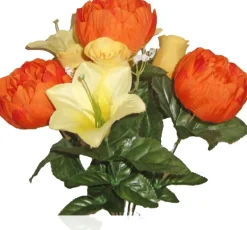 Piquet funéraire de roses et de Pivoines H 60 cm