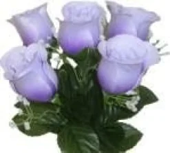 Piquet funéraire de roses bouton H 48 cm