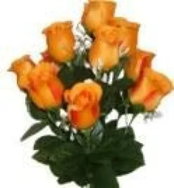 Piquet funéraire de roses bouton H 48 cm