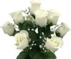 Piquet funéraire de roses bouton H 48 cm
