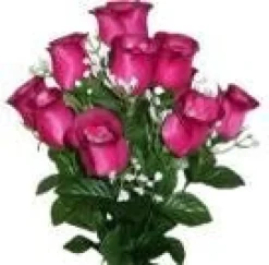 Piquet funéraire de roses bouton H 48 cm