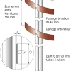 Piquet PVC PIKED® 2 rubans 1,57m (x20)