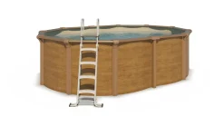 Piscine métal hors sol aspect bois OSMOSE 5,20x3,95x1,32 m