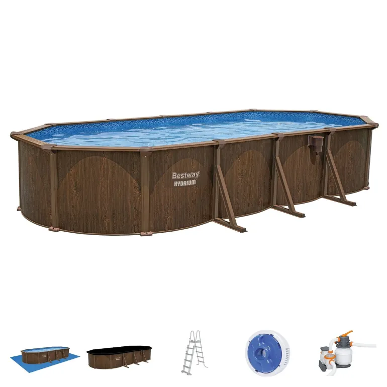 Piscine hors sol ovale Hydrium 730x360x130cm 27090L