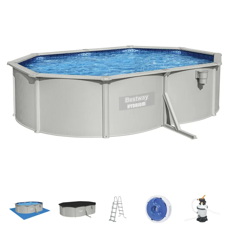 Piscine hors sol ovale Hydrium 500x360x120cm 16292L