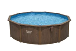 Piscine hors sol ronde Hydrium effet bois Ø490x130 cm 21490L