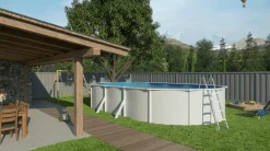 Piscine métal hors sol SAPHIR 7,90 x 4,85 m x 1,20 m