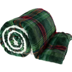 Plaid polaire Larsson vert 150x200 cm