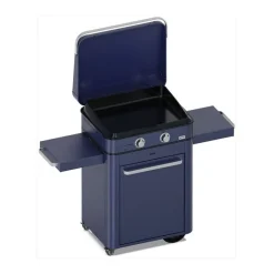 Plancha gaz sur chariot Combo Enosign 65 cm Bleu Navy