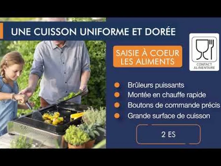 Plancha gaz sur chariot Combo Fusion 60 Gris Cargo