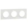Plaque de finition Odace Styl blanche 3 postes SCHNEIDER