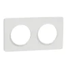 Plaque de finition Odace Touch blanche 2 postes SCHNEIDER