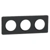 Plaque de finition Odace Touch 3 postes anthracite 71mm