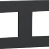 Plaque de finition Unica Déco anthracite 2 postes SCHNEIDER