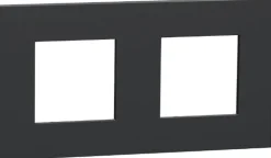 Plaque de finition Unica Déco anthracite 2 postes SCHNEIDER