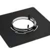 Plaque de propreté 400 x 400 noire Ø140mm