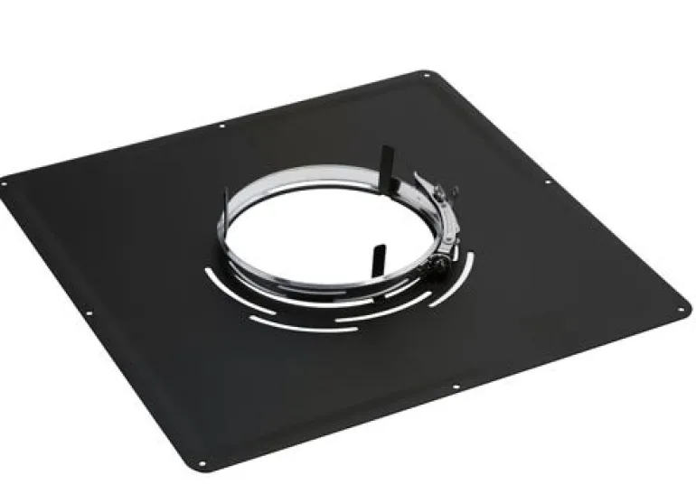 Plaque de propreté 400 x 400 noire Ø140mm