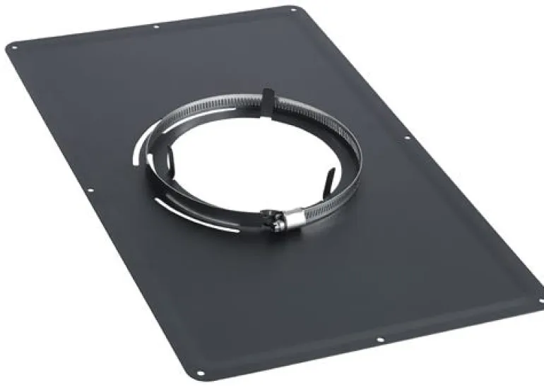 Plaque de propreté 400 x 400 noire 150/153mm