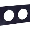 Plaque 2 postes styl Odace gris anthracite