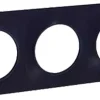 Plaque 3 postes styl Odace gris anthracite