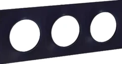Plaque 3 postes styl Odace gris anthracite