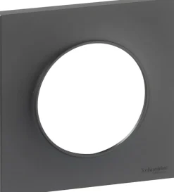 Plaque 1 poste styl Odace gris anthracite