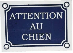 Plaque signalétique pour portail "Attention au chien"