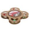 Plateforme de jeux éducative 4 balles + griffoir 35x35x4cm