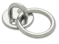 Platine fixation ronde avec anneau mobile (x2)