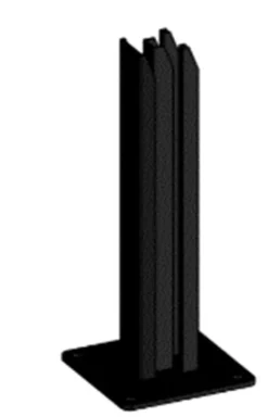 Platine pied de poteau pour H.1,02m SYLWAY